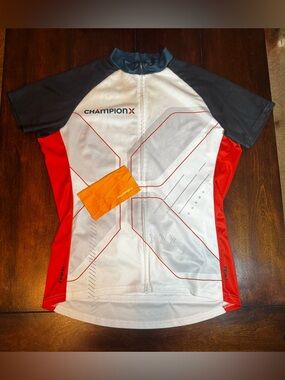 Primal ChampionX Women's White & Red Short Sleeve Cycling Jersey XL